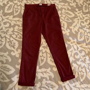 Gap Burgundy Girlfriend Chinos